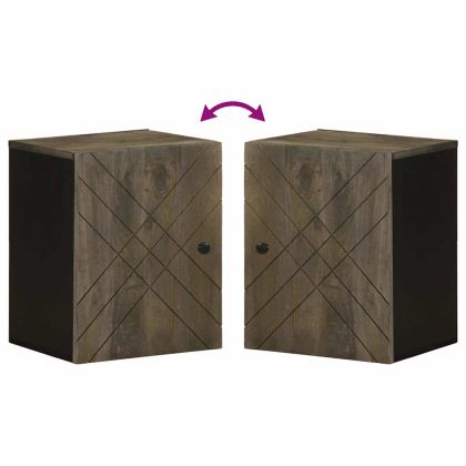 Стенен шкаф за баня Черен 38x33x48 cm Масивна дървесина Манго