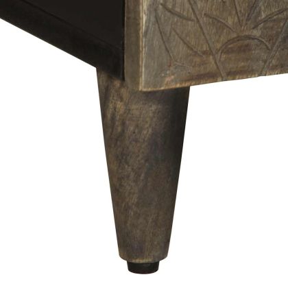 ТВ шкаф Светло сив 105x33,5x46 cm Масивна дървесина Манго