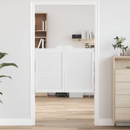 Врати с люлеещ се дизайн 2 двойки бели 80x100 cm