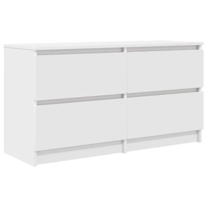 ТВ шкаф бял 100x35x54 cm Изработена дървесина