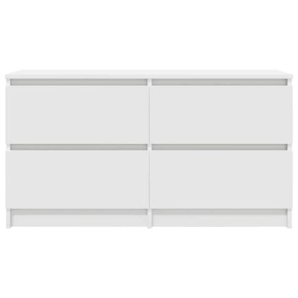 ТВ шкаф бял 100x35x54 cm Изработена дървесина