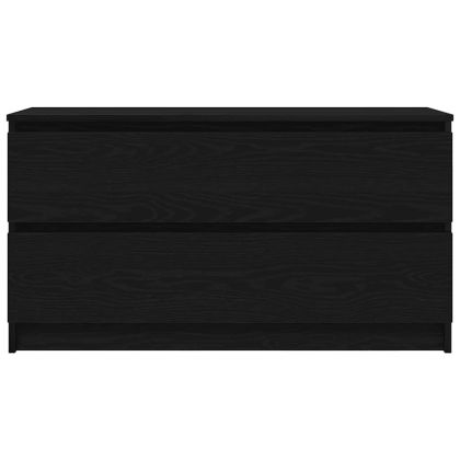 ТВ шкаф черен 100x35x54 cm Изработена дървесина