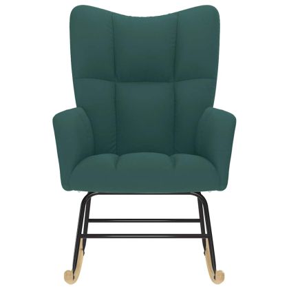 Люлеещ се стол, тъмнозелен, текстил