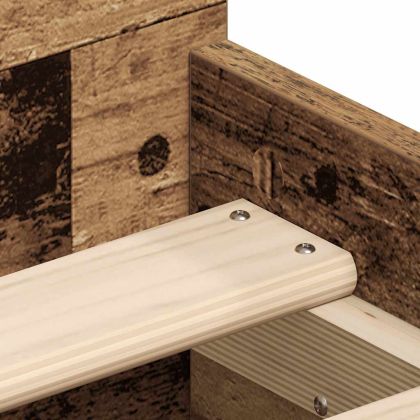 Рамка за легло без матрак старо дърво 90x200см инженерно дърво