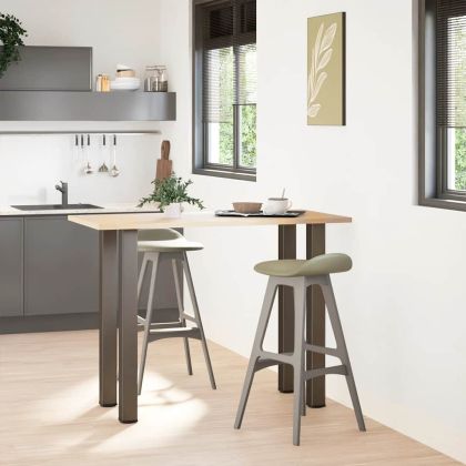 Крака за бар маса, 4 бр., естествена стомана, 110-112 см, стомана