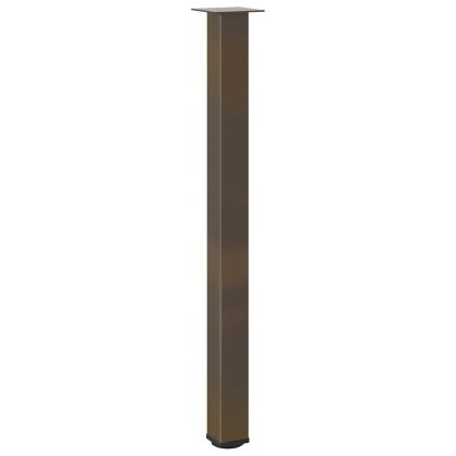 Крака за бар маса, 4 бр., естествена стомана, 110-112 см, стомана