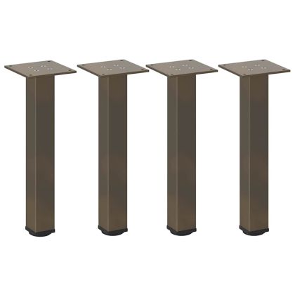 Крака за масичка за кафе, 4 бр., естествена стомана, 42-44 см, стомана