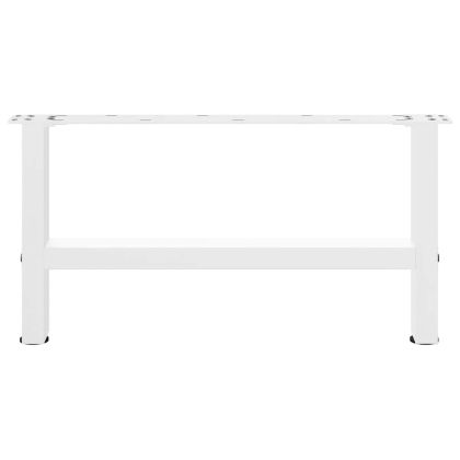 Крака за масичка за кафе, бели, 2 бр., 60 x (30-31) см, стомана