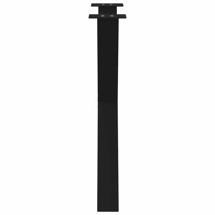 Крака за трапезна маса, X-образни, 3 бр., черни, 80 x (72-73) см, стомана