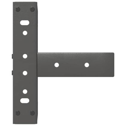 Крака за масичка за кафе, Т-образни, 2 бр., антрацит, 38x25x(42-43) см, стомана