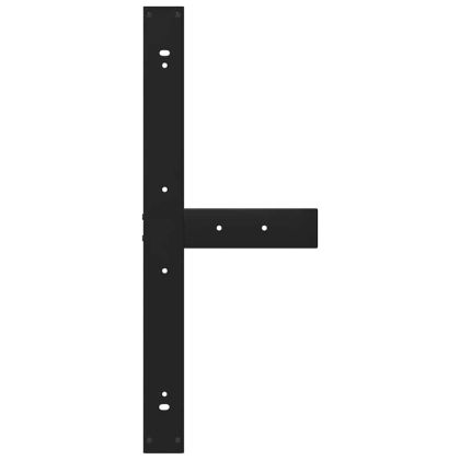 Крака за трапезна маса, Т-образни, 2 бр., черни, 90x35x(72-73) см, стомана