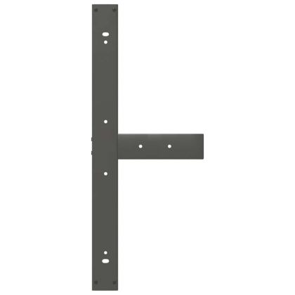 Крака за трапезна маса, Т-образни, 2 бр., антрацит, 90x35x(72-73) см, стомана