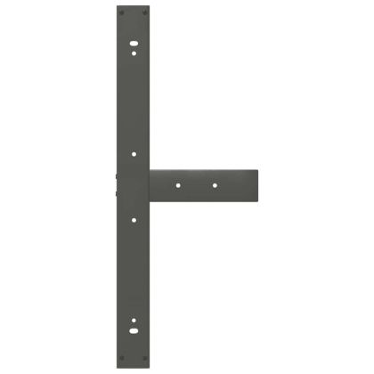 Крака за трапезна маса, Т-образни, 2 бр., антрацит, 100x35x(72-73) см, стомана