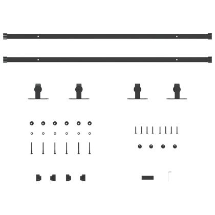 Комплект плъзгащи се врати за шкафове 213 см въглеродна стомана
