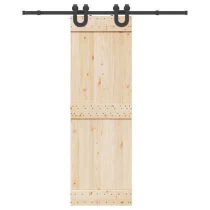 Комплект механизъм за плъзгаща врата, 183 см, стомана, черен