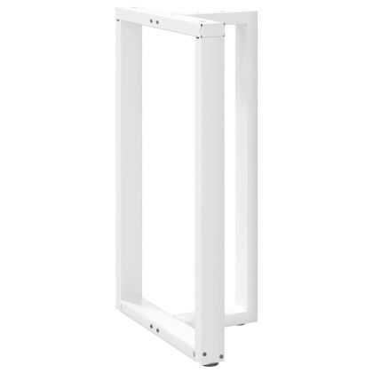 Крака за бар маса, Т-образни, 2 бр., бели, 60x35x(100-101) см, стомана