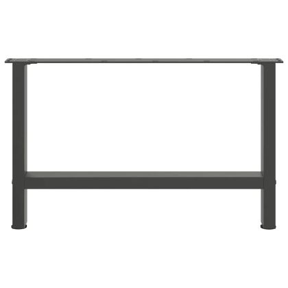 Крака за масичка за кафе, антрацит, 2 бр., 70 x (42-43) см, стомана