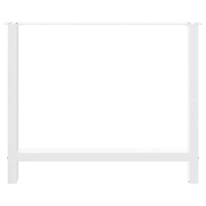 Крака за трапезна маса, бели, 2 бр., 90 x (72-73) см, стомана