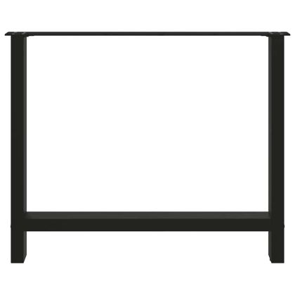 Крака за трапезна маса, черни, 2 бр., 100 x (72-73) см, стомана