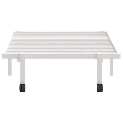 Рамка за легло без матрак Сгъваема бяла 90x200 cm Стомана