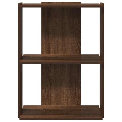 Библиотека 3 рафта кафяв дъб 60x30x80 см инженерно дърво