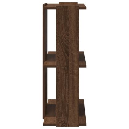 Библиотека 3 рафта кафяв дъб 60x30x80 см инженерно дърво
