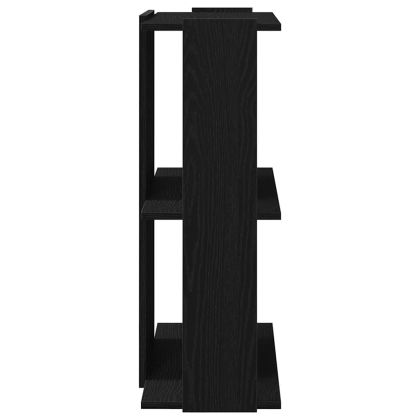 Библиотека 3 рафта черна 60x30x80 см инженерно дърво