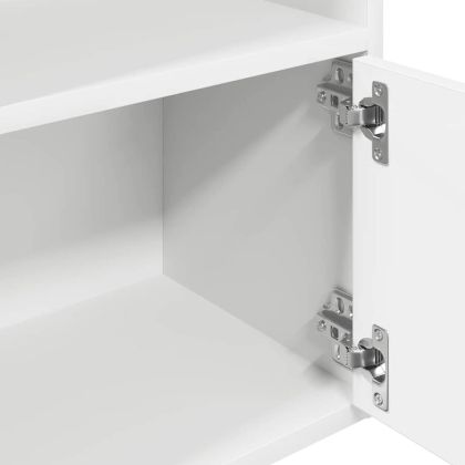 Библиотека, бяла, 31x24x127 см, инженерно дърво