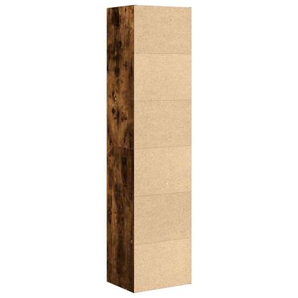 Библиотека, опушен дъб, 31x24x127 см, инженерно дърво