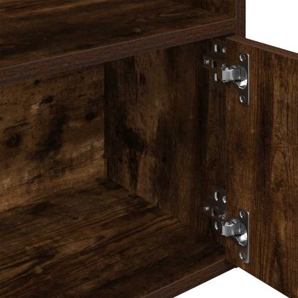 Библиотека, опушен дъб, 31x24x127 см, инженерно дърво