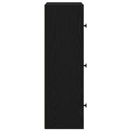 Библиотека, Черен дъб, 40x24x77 см, инженерно дърво