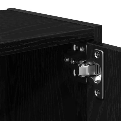 Библиотека, Черен дъб, 40x24x77 см, инженерно дърво