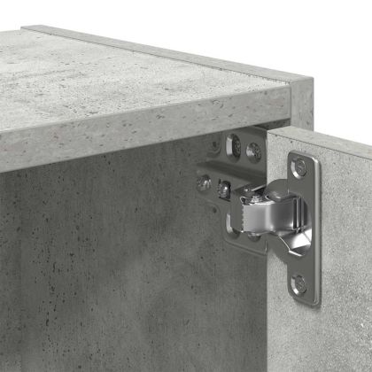 Библиотека, бетонно сива, 40x24x77 см, инженерно дърво