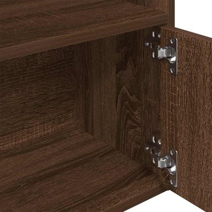 Библиотека, Черен дъб, 31x24x127 см, инженерно дърво