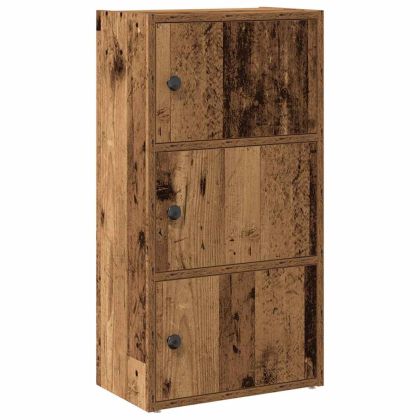 Библиотека, старо дърво, 40x24x77 см, инженерно дърво