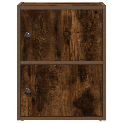 Библиотека, опушен дъб, 40x24x52 см, инженерно дърво