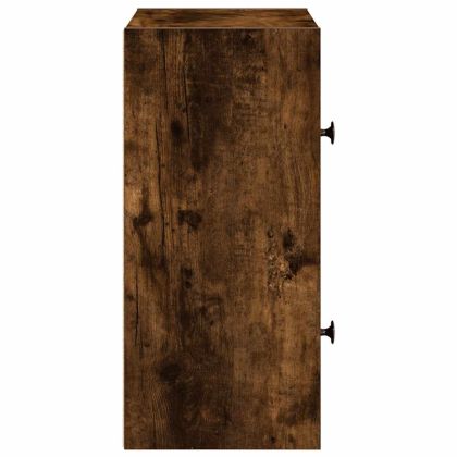 Библиотека, опушен дъб, 40x24x52 см, инженерно дърво