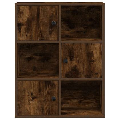 Библиотека, опушен дъб, 60x24x76,5 см, инженерно дърво