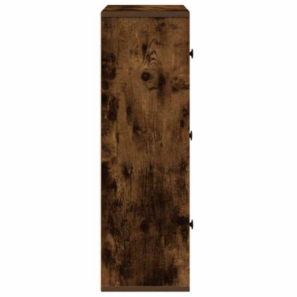 Библиотека, опушен дъб, 60x24x76,5 см, инженерно дърво