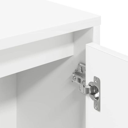 Библиотека, бяла, 89x24x101,5 см, инженерно дърво