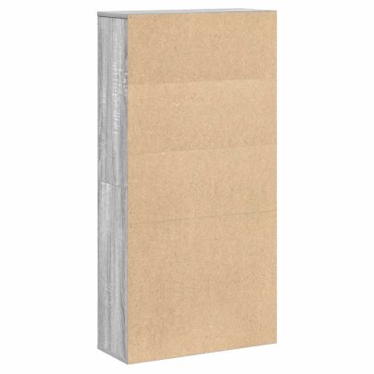 Библиотека, сив сонома, 60x24x120 см, инженерно дърво