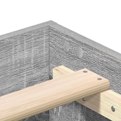 Рамка за легло без матрак сив сонома 150x200 см инженерно дърво