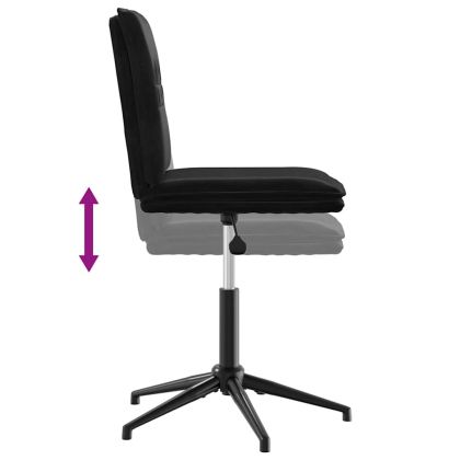 Трапезни столове, 6 бр, черни, кадифе