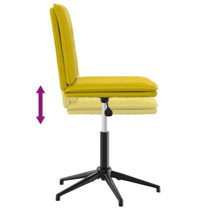 Трапезни столове, 2 бр, жълти, кадифе