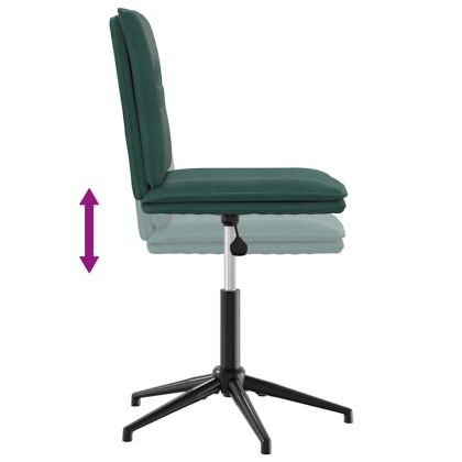 Трапезни столове, 6 бр, тъмнозелени, кадифе