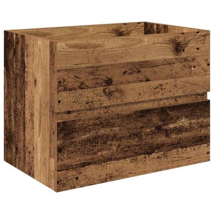 шкаф за мивка с вграден басейн и смесител Старо дърво