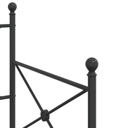 Дневно легло без матрак Черно 90x190 cm Стомана