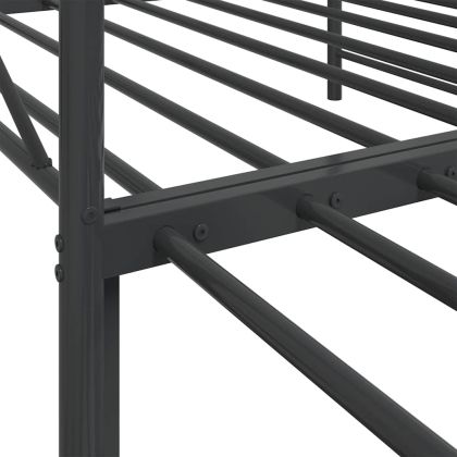 Дневна спалня с багажник без матрак Черно 107x203 cm Стомана