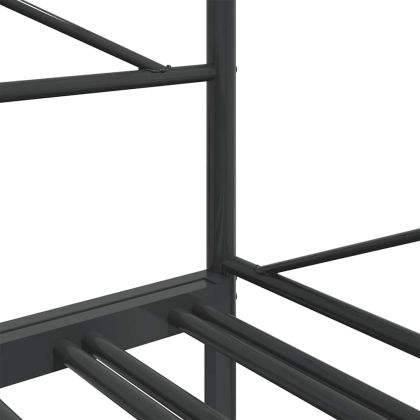 Дневна спалня с багажник без матрак Черно 107x203 cm Стомана