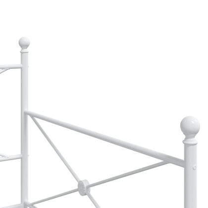 Дневна спалня с багажник без матрак Бяла 100x190 cm Стомана